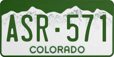 CO license plate ASR571