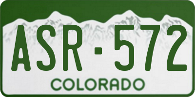 CO license plate ASR572