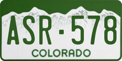 CO license plate ASR578