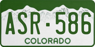 CO license plate ASR586