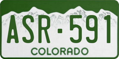 CO license plate ASR591