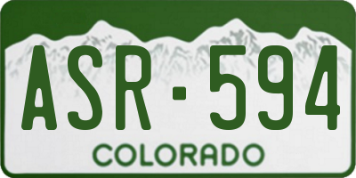 CO license plate ASR594