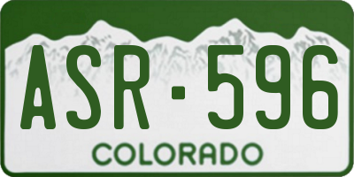 CO license plate ASR596