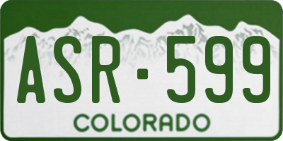 CO license plate ASR599