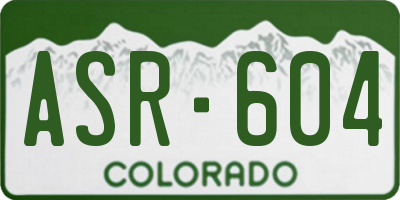 CO license plate ASR604