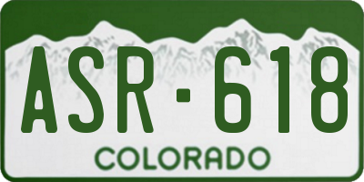CO license plate ASR618