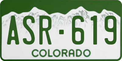 CO license plate ASR619
