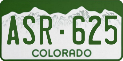 CO license plate ASR625