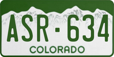 CO license plate ASR634