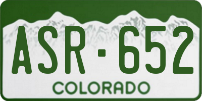 CO license plate ASR652