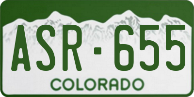 CO license plate ASR655