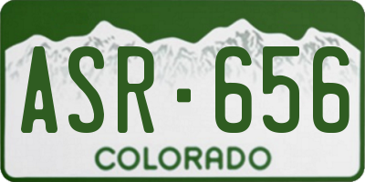CO license plate ASR656