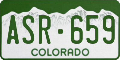 CO license plate ASR659