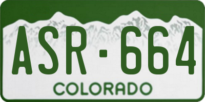 CO license plate ASR664