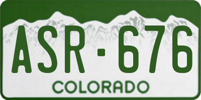 CO license plate ASR676