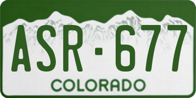 CO license plate ASR677