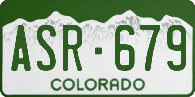 CO license plate ASR679