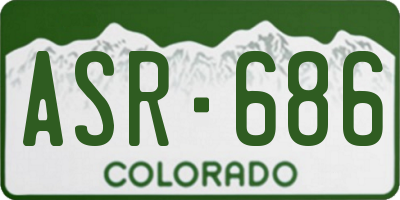 CO license plate ASR686