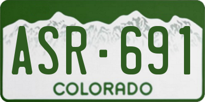 CO license plate ASR691