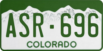 CO license plate ASR696