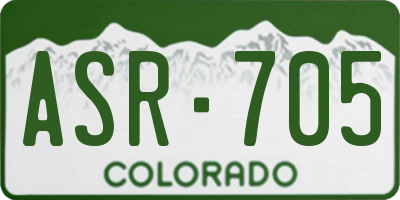 CO license plate ASR705
