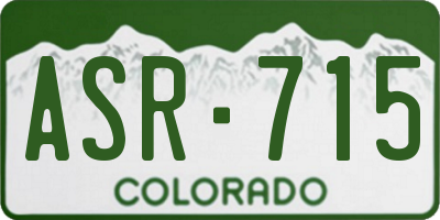 CO license plate ASR715