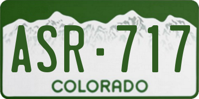 CO license plate ASR717