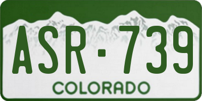 CO license plate ASR739