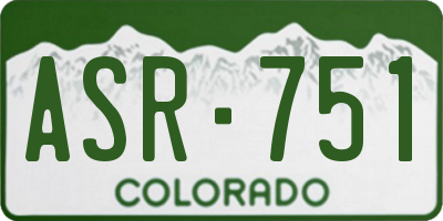 CO license plate ASR751