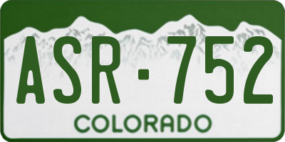 CO license plate ASR752
