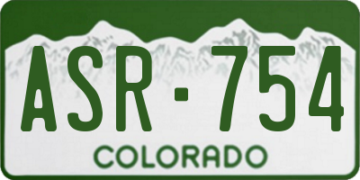 CO license plate ASR754