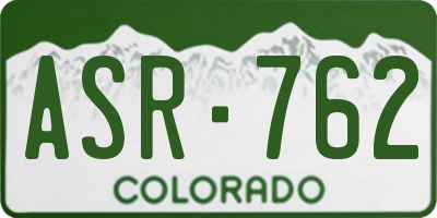 CO license plate ASR762