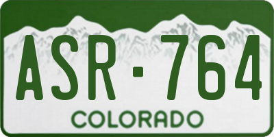 CO license plate ASR764