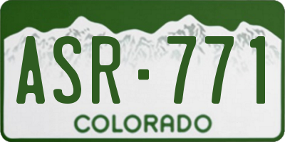 CO license plate ASR771