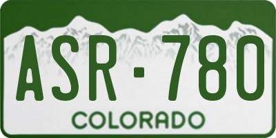 CO license plate ASR780