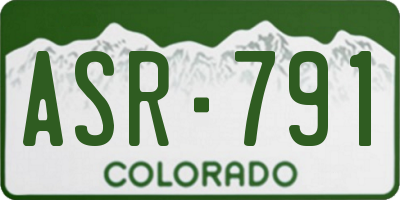 CO license plate ASR791