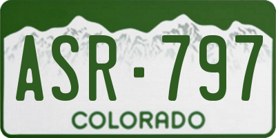CO license plate ASR797