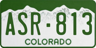CO license plate ASR813