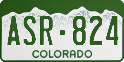CO license plate ASR824