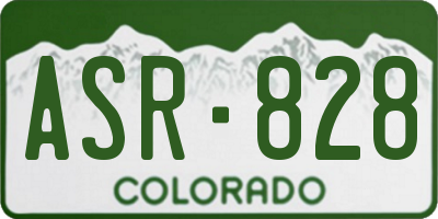 CO license plate ASR828