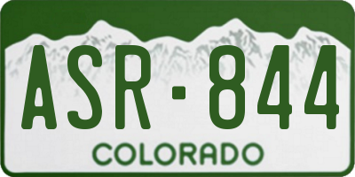 CO license plate ASR844