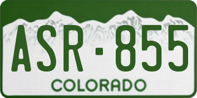 CO license plate ASR855