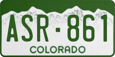 CO license plate ASR861