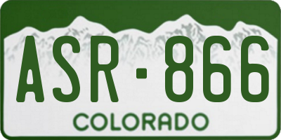 CO license plate ASR866