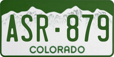 CO license plate ASR879