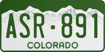 CO license plate ASR891