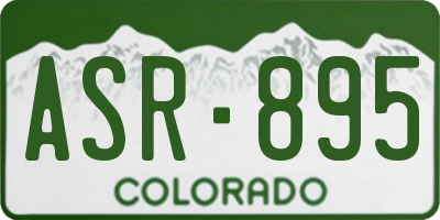 CO license plate ASR895