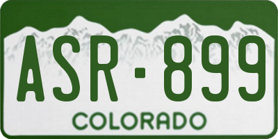 CO license plate ASR899