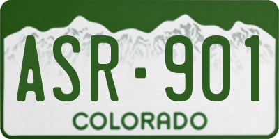 CO license plate ASR901