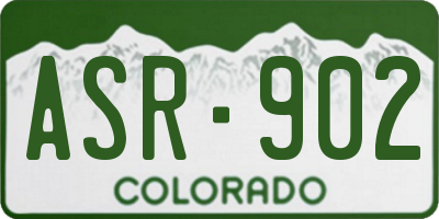 CO license plate ASR902